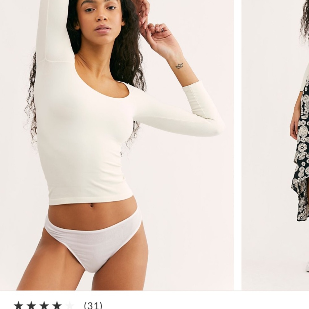 Free People square neck bodycon top